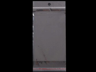 PP sáček s lepicí klopou a závěsem 15x25,5 cm - 100 ks - transparent