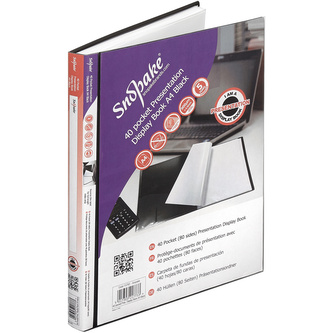 Snopake, Katalogová kniha s přední kapsou, 40 kapes, PP, A4, černá