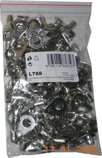 Oko kabelové 8,4mm,kabel 6-10mm2 (RNB 8-8), balení 100ks