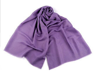 Letní šátek / šála / pléd jednobarevný 85x180 cm - 1 ks - 4 levandulová