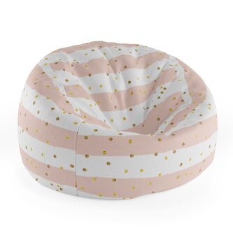 Dětský sedací vak Cocoon Pruhy a zlaté tečky: 75 x 45 x 35 cm