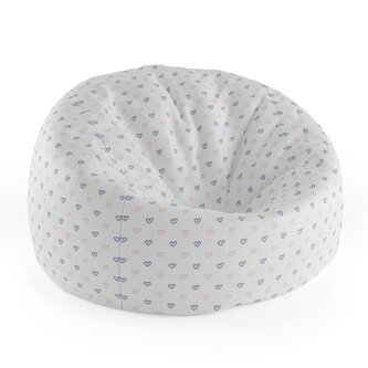 Dětský sedací vak Cocoon Srdíčka na bílé: 75 x 45 x 35 cm