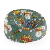 Dětský sedací vak Cocoon Komiks: 75 x 45 x 35 cm - zelený - limitovaná edice