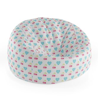 Dětský sedací vak Cocoon Třešně a srdce: 75 x 45 x 35 cm