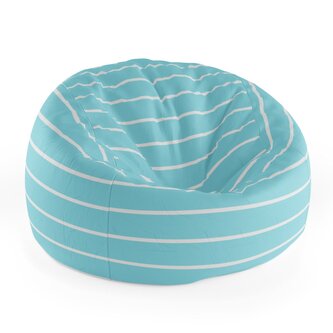 Dětský sedací vak Cocoon Bílé pruhy na modré: 75 x 45 x 35 cm