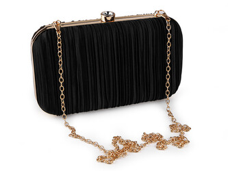 Kabelka - psaníčko řasená - 1 ks - 3 černá