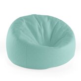 Dětský sedací vak Cocoon Bílé čárky na tyrkysové: 75 x 45 x 35 cm