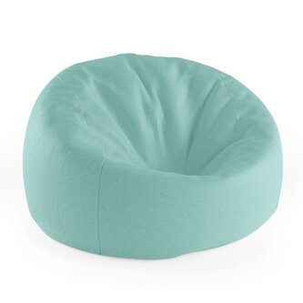 Dětský sedací vak Cocoon Bílé čárky na tyrkysové: 75 x 45 x 35 cm