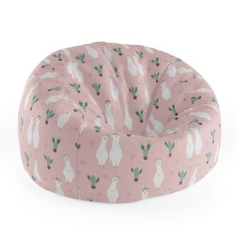 Dětský sedací vak Cocoon Lama a kaktusy: 75 x 45 x 35 cm