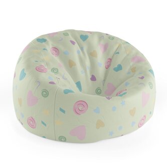 Dětský sedací vak Cocoon Srdíčka a spirály XL: 75 x 45 x 35 cm