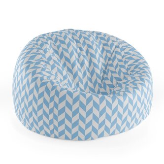 Dětský sedací vak Cocoon Modrobílé kosodélníky: 75 x 45 x 35 cm