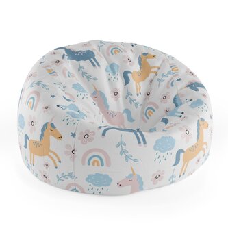 Dětský sedací vak Cocoon Duhoví jednorožci: 75 x 45 x 35 cm
