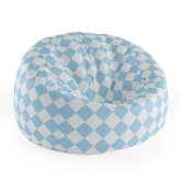 Dětský sedací vak Cocoon Bílomodré kosočtverce: 75 x 45 x 35 cm