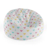 Dětský sedací vak Cocoon Tříbarevná srdíčka: 75 x 45 x 35 cm