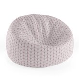 Dětský sedací vak Cocoon Bledě růžové pletení: 75 x 45 x 35 cm