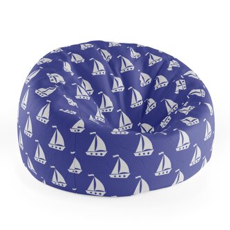 Dětský sedací vak Cocoon Bílé lodě: 75 x 45 x 35 cm