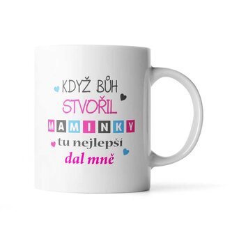 Hrnek Když Bůh stvořil maminky: 890 ml