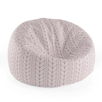 Dětský sedací vak Cocoon Starorůžové pletení: 75 x 45 x 35 cm