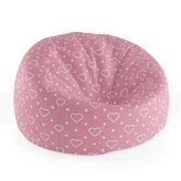 Dětský sedací vak Cocoon Srdce a tečky: 75 x 45 x 35 cm