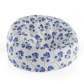 Dětský sedací vak Cocoon Modré kvítí : 75 x 45 x 35 cm