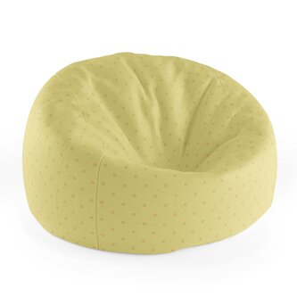 Dětský sedací vak Cocoon Červené kroužky na žluté: 75 x 45 x 35 cm