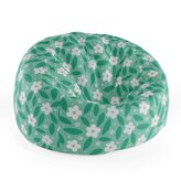 Dětský sedací vak Cocoon Bílé květy s lístky: 75 x 45 x 35 cm