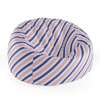 Dětský sedací vak Cocoon Modročervené pruhy: 75 x 45 x 35 cm