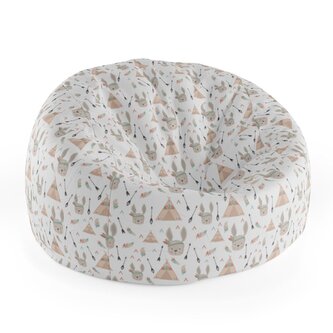 Dětský sedací vak Cocoon Zajíci u stanu: 75 x 45 x 35 cm