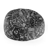 Dětský sedací vak Cocoon Černobílá škola: 75 x 45 x 35 cm