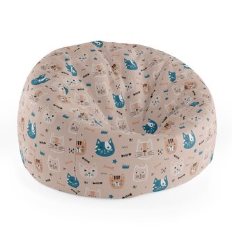 Dětský sedací vak Cocoon Barevné kočičky: 75 x 45 x 35 cm