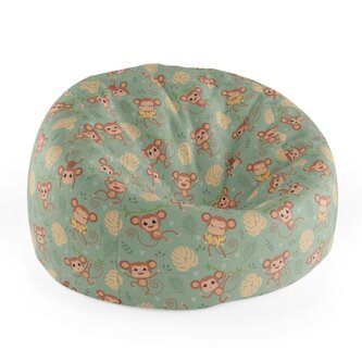 Dětský sedací vak Cocoon Roztomilé opičky: 75 x 45 x 35 cm