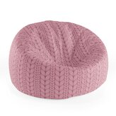 Dětský sedací vak Cocoon Růžové pletení: 75 x 45 x 35 cm