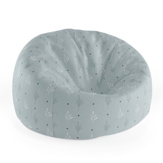 Dětský sedací vak Cocoon Modré a bílé lístky: 75 x 45 x 35 cm