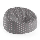 Dětský sedací vak Cocoon Růžové puntíky na šedé: 75 x 45 x 35 cm