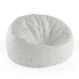 Dětský sedací vak Cocoon Barevná srdíčka na béžové: 75 x 45 x 35 cm