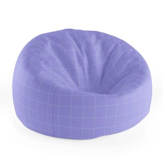 Dětský sedací vak Cocoon Čtvercový vzor fialové: 75 x 45 x 35 cm