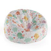 Dětský sedací vak Cocoon Oblak s ptáčky: 75 x 45 x 35 cm