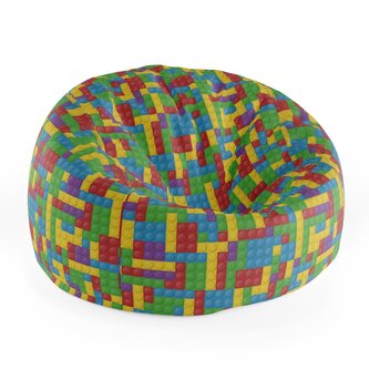 Dětský sedací vak Cocoon Barevná stavebnice: 75 x 45 x 35 cm