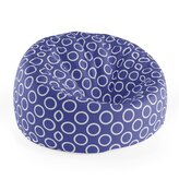 Dětský sedací vak Cocoon Bílé kruhy na modré: 75 x 45 x 35 cm