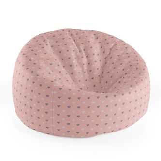 Dětský sedací vak Cocoon Srdíčka na růžové: 75 x 45 x 35 cm