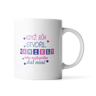 Hrnek Když Bůh stvořil manžely: 890 ml