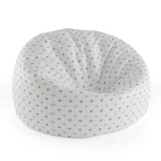 Dětský sedací vak Cocoon Malované srdce na bílé: 75 x 45 x 35 cm