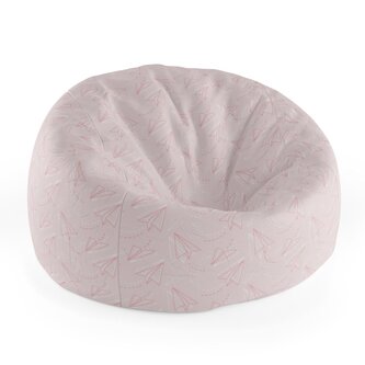 Dětský sedací vak Cocoon Růžové papírové vlaštovky: 75 x 45 x 35 cm