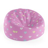 Dětský sedací vak Cocoon Srdce na růžové: 75 x 45 x 35 cm