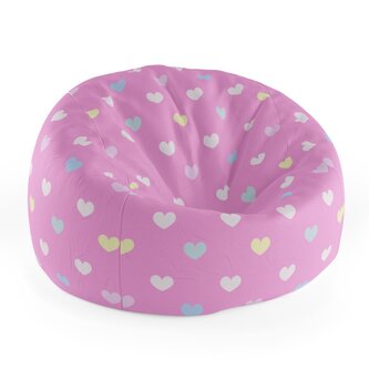 Dětský sedací vak Cocoon Srdce na růžové: 75 x 45 x 35 cm