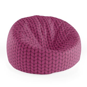 Dětský sedací vak Cocoon Pletení ve fuchsiové barvě: 75 x 45 x 35 cm