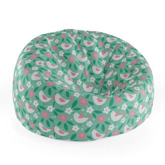 Dětský sedací vak Cocoon Květiny a ptáčci: 75 x 45 x 35 cm
