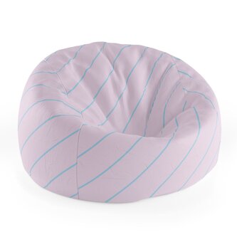 Dětský sedací vak Cocoon Modré pruhy na růžové: 75 x 45 x 35 cm