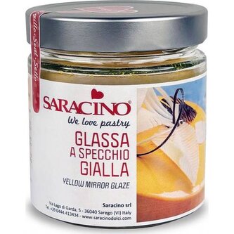 Zrcadlová poleva žlutá 350g - Saracino