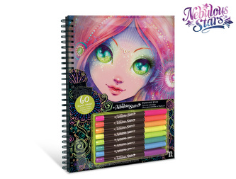 Nebulous Star omalovánky s černými stránkami 26,3x21,3 cm